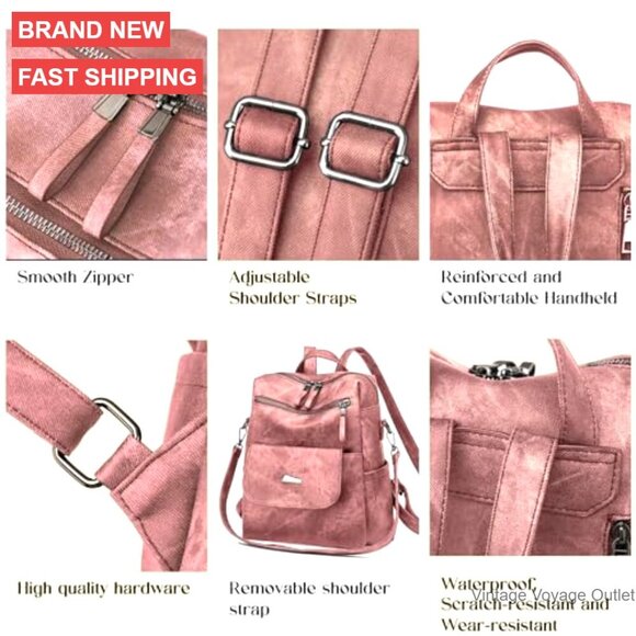 Small Waterproof Anti-Theft Convertible Backpack Purse with Multiple Pockets main image 4
